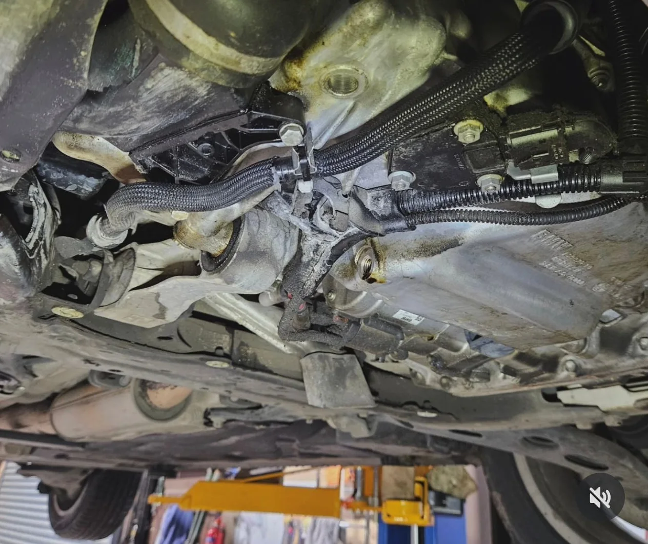 BMW X1 — underside inspection